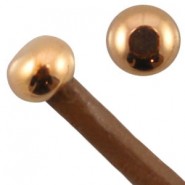 DQ Metal end cap cap for 2mm wire Rosegold